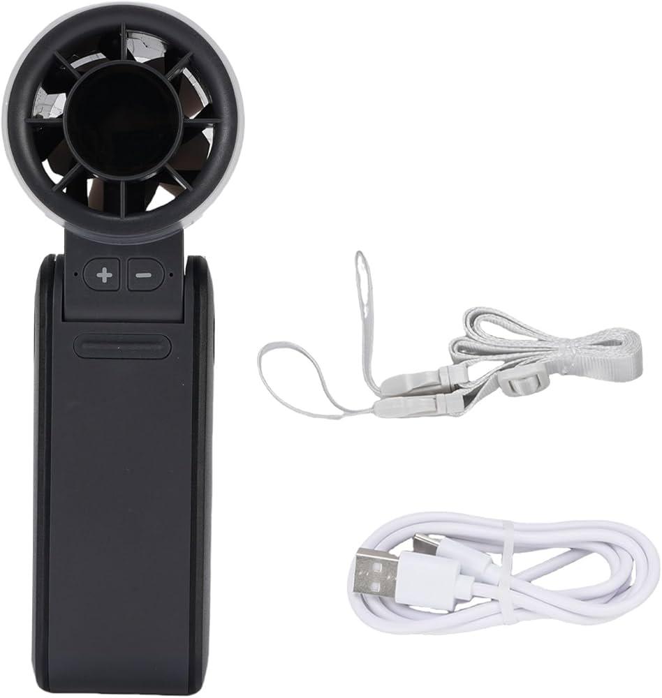 HONEYYEAR Portable Handheld Fan, 3 in 1 High-Speed Turbo Mini Fans, 3600mAh Rechargeable Personal Fan with LED Display,90°Foldable Small Pocket Fans for Travel/Commute/Outdoor, Gifts for Women Man