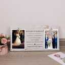 50 Years Anniversary Wedding Gift Couple,Then & Now Anniversary Picture Frame, Happy 50th Anniversary Keepsake for Parents, 50 Years of Marriage Wood Photo Frame Gift Holds Two 4x6 Inches Photos, 8x15