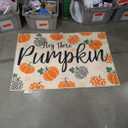 Fall Welcome Mat Hey There Pumpkin Door Hey There Doormat for Indoor Outdoor Entrance Mats Halloween 31"x47"