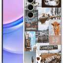 Cowboy Cowgirl Case for Samsung Galaxy A15,Western Natural Scenery Pattern,Soft TPU Bumper Case for Galaxy A15 4G/5G,6.5"