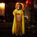 37.3'' Halloween Decorations Outdoor with Candy Bag Life Size Scary Animated Animatronics Skeleton with Button & Sound Activated Sensor  Spooky Scary Decor Decor for Home, Yard, Party