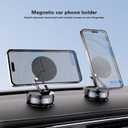 Magnetic Car Phone Mount for iPhone 16/15 Pro Max/Samsung S24 - Ultra-Strong Vacuum Suction, No Residue, 360 Adjustable, Universal Fit Tesla/Toyota/Honda (Windshield)