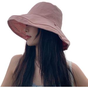 FaroDor Women's Reversible Bucket Hat UV Protection Packable Travel Cap Wide Brim Sun Hats (6pink)
