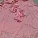 Alrovetoney Lingerie For Plus Size Women Lace Chemise Mesh Sleepwear Strappy Sexy Nightgown Boudoir Outfit, Pink XL