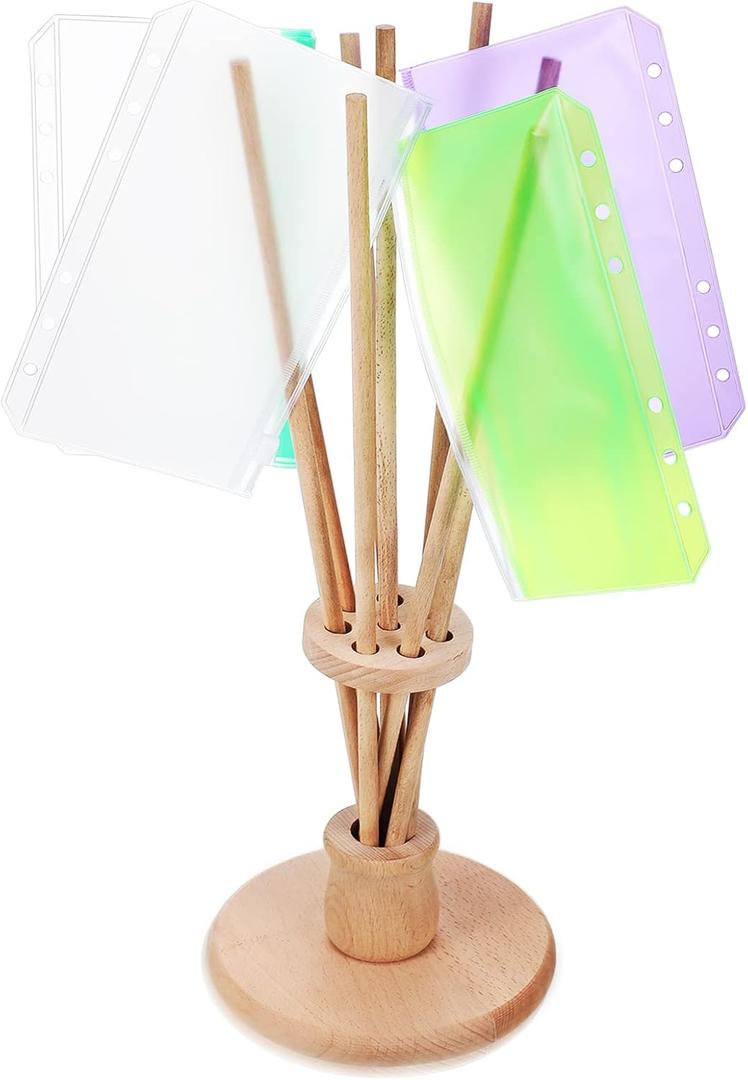 Chengu Bottle Drying Rack Design Plastic Bag and Bottle Dryer Multipurpose Drying Rack Wooden Cup Dish Freezer Bag Dryer Cup Holder for Easy Storage