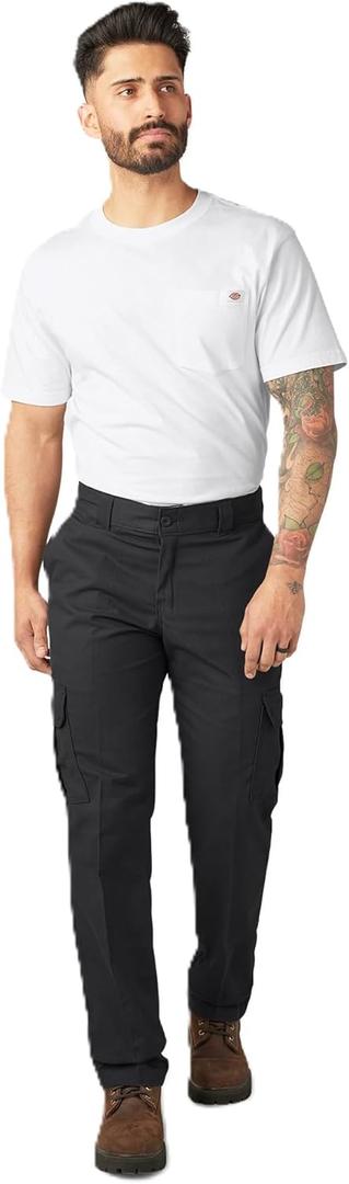 Dickies Men's Flex Regular Fit Cargo Pants (30W x 32L, Black)