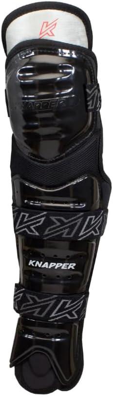 AK5 Ball Hockey Shin Guards  Pro-Level Protection for Indoor & Outdoor Play, Lightweight Impact-Resistant Design with Adjustable Straps for Comfort, Flexibility & Full-Leg Coverage (11, Black)