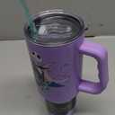 Silver Buffalo Disney Nightmare Before Christmas by Tim Burton Jack Skellington Double Walled Stainless Steel Tumbler with Handle and Straw, Fits in Standard Cup Holder, 40 Ounces