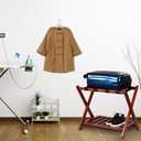 Casual Home Luggage Rack, Walnut, Solid Wood