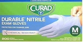 Curad Nitrile Powder-Free Exam Gloves 200 Medium 