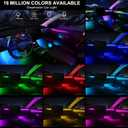 Dreamcolor Acrylic Interior Car LED Strip Light with Wireless APP, Dual Zone RGB 22 in 1 with 175 inches 600 LEDs Fiber Optic Ambient Lighting Kits, Music Sync Neon LED Strip for Car Accessories