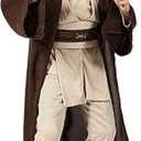 Kids Boys Costume Robe Tunic Cloak Cosplay Outfit 6 years and up (X-Large, Brown)