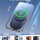 Long-arm Wireless Magnetic Car Phone Holder Mount with Cooling Fan & RGB Lights, 15W Fast Charging Auto-Rotate Charger for iPhone 17/16/15/14/13/12 S25 Samsung Google, Car Air Vent Mount