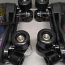 Roller Skates Women Men - Microfiber Leather Roller Skate Classic High Top Double Row Roller Skates for Indoor Outdoor with Light up Shoe Laces,(37-38)