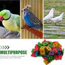 BESPORTBLE Bird Toy Parts, Pack of 100 Wood Blocks for Birds Multicolored Natural Wooden Blocks Bird Chewing Toy Mini Wood Chip Charms for DIY Playing Chewing Bird Toys