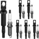 Ignition Coil & Spark Plugs Set of 6 Compatible with BMW 128i 328i 330i 528i 530i X3 X5 3.0L & More Replaces# 0221504470, UF592