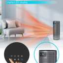 BLACK+DECKER Ceramic Oscillating Tower Heater with Remote, BHTC209, Black