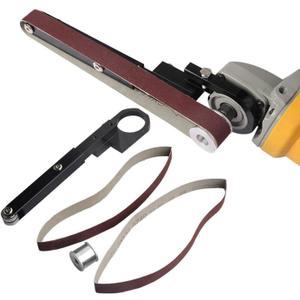 Electric Belt Grinder Belt Sander Attachment Angle Grinder Modified Sand Belt Machine Pipe Belt Sander Polisher Belt Sanders Polisher Suitable for 100 Angle Grinder (COLOR:red) (Red)