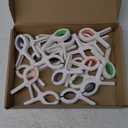 Leinuosen 20 Pcs Beach Towel Clips for Beach Chairs Silicone Plastic Strong Traceless Strong Sheet Clothes Clips Travel Accessories (Small)