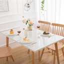 42 x 102 Inch Clear Table Cover Protector, Clear Table Protector for Dining Room Table, 1.5mm Plastic Table Cover, Waterproof Table Pad for Kitchen, Office