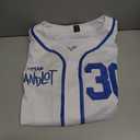 Movie Baseball Shirt The Sandlot Jersey Mens  White and Blue Sandlot Baseball Tee Size Large