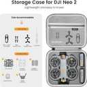 STARTRC Neo 2 Case,Portable PU Shoulder/Hand bag for DJI Neo 2 Fly More Combo (Drone Only) with shoulder straps,Incompatible RC-N3 Remote Controller,9.6x3.1x8.5(inch)