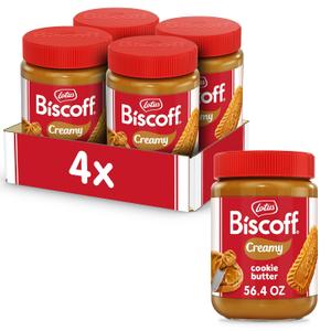 Lotus Biscoff - Cookie Butter Spread - Creamy -non GMO - Vegan- 56.4 Ounce (Pack of 4) (EXP 03/24/27)