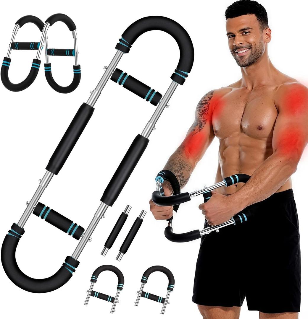 Adjustable Twister Arm Trainer, Chest Workout Equipment with Anti-Slip Grips, Portable Chest Trainer Equipment for Men Women, Detachable U-Shaped Fitness Equipment for Chest Shoulder Forearm