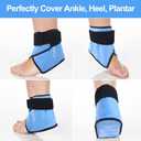 Comfpack 2 Pack Ankle Ice Pack Wrap for Swelling, Heel Ice Pack for Pain Relief, Hot Cold Therapy Cold Pack for Plantar Fasciitis, Achilles Tendonitis, Ankle Sprain, Foot Pain