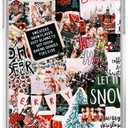 Aesthetic Christmas Collage Case Compatible with iPhone 14, Winter Merry Christmas Case for iPhone 14, Trendy Cool TPU Phone Case Cover