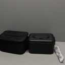 Heated Lunch Box, 6.3-Cup Cordless Electric Lunch Box for Adults, Battery Powered Food Warmer with Scheduled Heating Timer and Removable Ice Pack, Portable for Work, Office, and Outdoor (Black)
