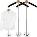 2 Pack AdjustableT Shirt Display Flexible Shoulder StandPortable T Shirt Display Stand for Clothing Garment Coat Retail VendorShirt RackMetal Clothing Display Rack,17.3 x 31.3 Inch (Large)