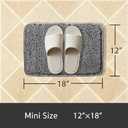 Yeaban Small Bathroom Rugs 12"x18"  Thick Chenille Bath Mats | Absorbent and Washable Bath Rug Non-Slip, Plush and Soft Rugs for Bathroom, Shower, Sink(Dark Gray)