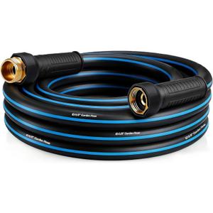 Garden Hose 15FT Non-expandable Heavy Duty HosesKink-free Flexible Water Hose, Leak-proof Hybrid Water Pipe with Male to Female Fittings for Garden, Car, House Cleaning