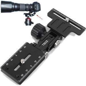iShoot Metal Retractable Camera & Telephoto Zoom Lens Bracket Holder, Foldable Long Focus Lens Support Stand Bayonet Protector with Quick Release Plate Compatible with Arca-Swiss Fit Tripod Head Clamp