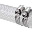 1/2" ID x 3/4" OD - 10 Ft High Pressure Braided Clear PVC Vinyl Tubing Flexible Tube, Heavy Duty Reinforced Hose Tubing