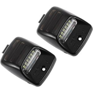 2 Pcs LED License Plate Light Tag Lamp Assembly for Toyota Tundra 2000-2013 for Toyota Tacoma 2005-2015 White Red 6500K Clear Lens
