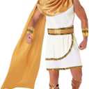 Morph Toga Costume Men, Greek God Costume Men, Roman Toga, Greek Mythology Costumes, Mens Halloween Costumes (Large)