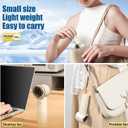 Portable Handheld Turbo Fan, 1-100 Speed Hand Fan with Air Turbo Tech and Digital Display, 13000 RPM Rechargeable for Outdoor Activities,Travel,Working (Beige)