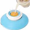 Slow Feeder Dog Lick Sphere for Liquid Treats, Suction Cup Anti-Slip Dog Lick Bowl with Rolling Ball, Textured Licking Toy for Dogs and Cats