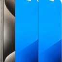 2 Pack Anti-Blue Privacy Tempered Glass for iPhone 15 Pro Max Anti-Spy Screen Protector Film Electroplated Blue 6.7 inch