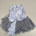 Fashion Sweet Puppy Dog Blingbling Princess Skirt Pet Dog Lace Cake Camisole Tutu Dress E-Navy, M