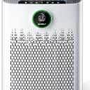 Air Purifiers for Home Large Room, Cover Up to 2400 Ft with True HEPA Filter, Smart Mode, PM2.5 Air Quality Display, 22dB Sleep Mode, Aromatherapy with 2X-Purification & 360Air Outlet, HAP603, White