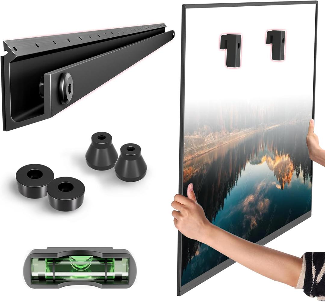 No Stud TV Wall Mount for Drywall 32-75 Inch, No Drill TV Bracket Holds up to 150lbs, Studless TVs Hanger Tilts 5 with Max Vesa 600x400, Low Profile, Tool-Free No Damage Easy Install for Home, Renter