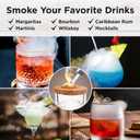 Cocktail Smoker Kit with 2 Rocks Glasses, 6 Wood Chip Flavors,Torch (No Butane), Ice Mold