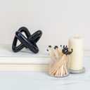 Creative Co-Op Modern Decorative Marble Link Knot, Black
