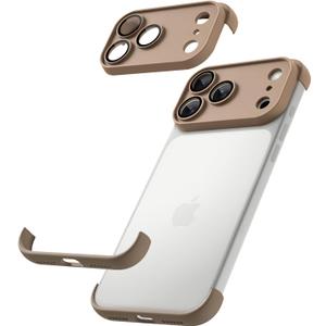 Frameles Phone CaseCompatible with iPhone 17 Pro CaseTPU Minimalist Protective. Brown