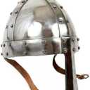 Medieval Norman Nasal Helmet Crusader Normannen Knight Armor Helm with Pre-Fitted Adjustable Inner Liner Warrior Helmets Adult, Medium