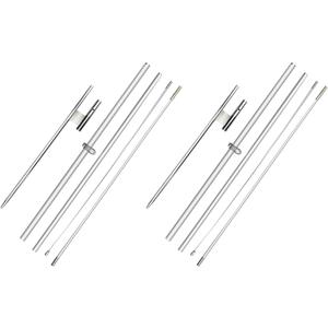 2 Pack 11ft Feather Flag Pole Kit, Fits 8ft Windless Swooper Flags, Heavy Duty Aluminum Alloy Flagpoles with Ground Stake, Base & Portable Carry Bag