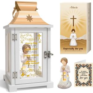 Christian Gifts for Women Faith, Inspirational Gift, Prayer of Peace Figurine Lantern, Religious Gifts for Female Men, Spiritual Gift